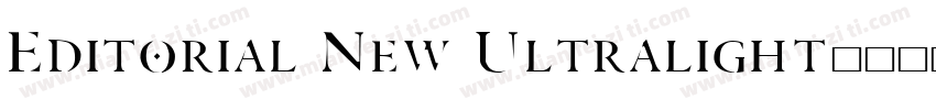 Editorial New Ultralight字体转换